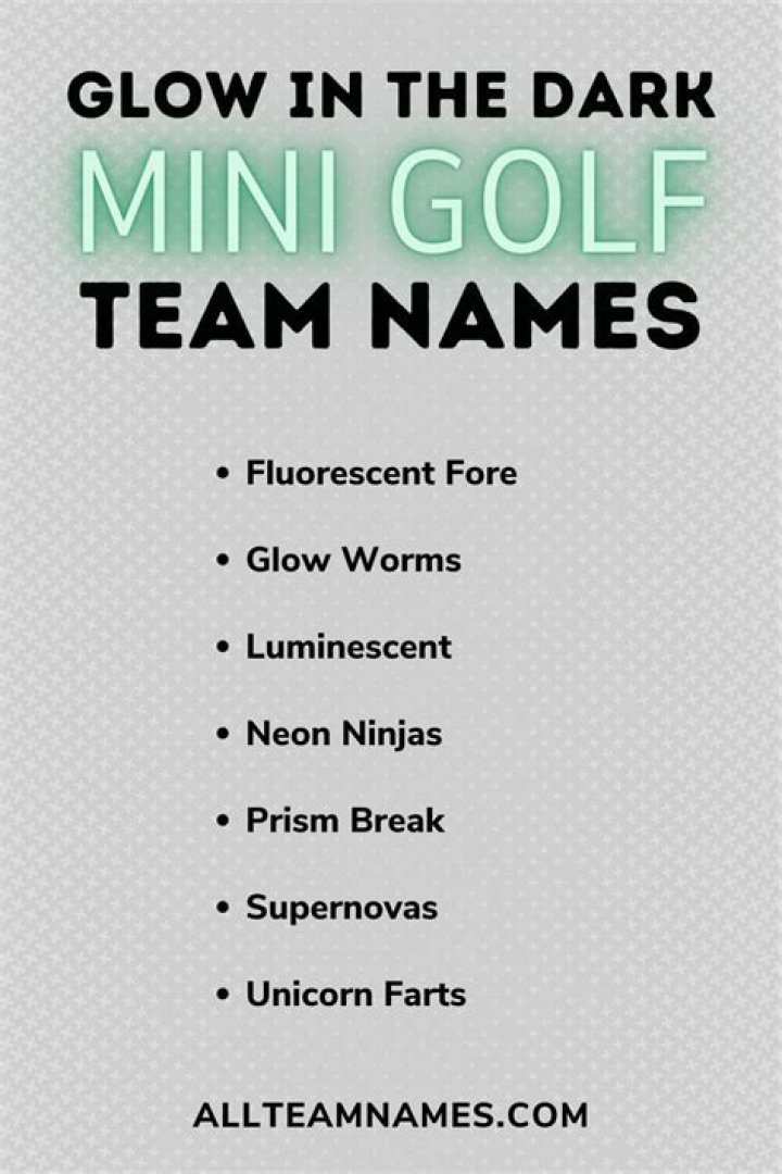Discover Hilarious Mini Golf Team Names That Will Make You ROFL