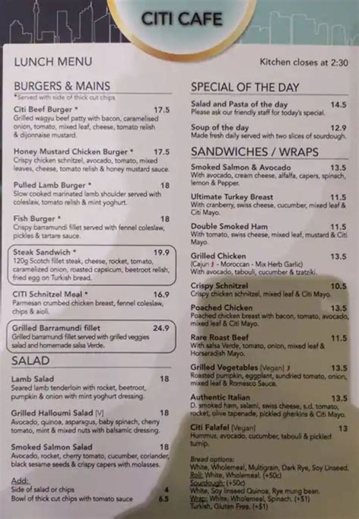 Discover the Delights of Wing Citi Cafe's Extensive Menu
